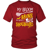 Shirt-My Broom Broke So Now I Snowboard ccnc004 sw0008