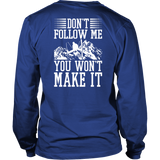 Back Side Shirt-Don't Follow Me You Won't Make It ccnc005 sk0021