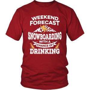 Shirt-Weekend Forecast Snowboarding With a Chance of Drinking ccnc004 sw0002