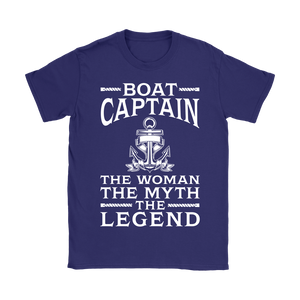 Shirt-Boat Captain The Woman The Myth The Legend ccnc006 bt0077