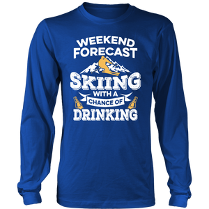 Shirt-Weekend Forecast Skiing With a Chance of Drinking ccnc005 sk0002