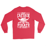 Back Side Printed Shirt -Boat Captain By Day Pirate By Night ccnc006 bt0091
