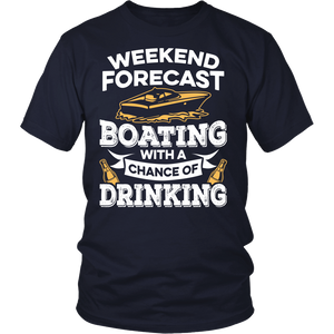 Shirt-Weekend Forecast Boating With a Chance of Drinking ccnc006 bt0013