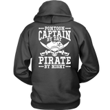 Back Side Printed Shirt -Pontoon Captain By Day Pirate By Night ccnc006 ccnc012 pb0056