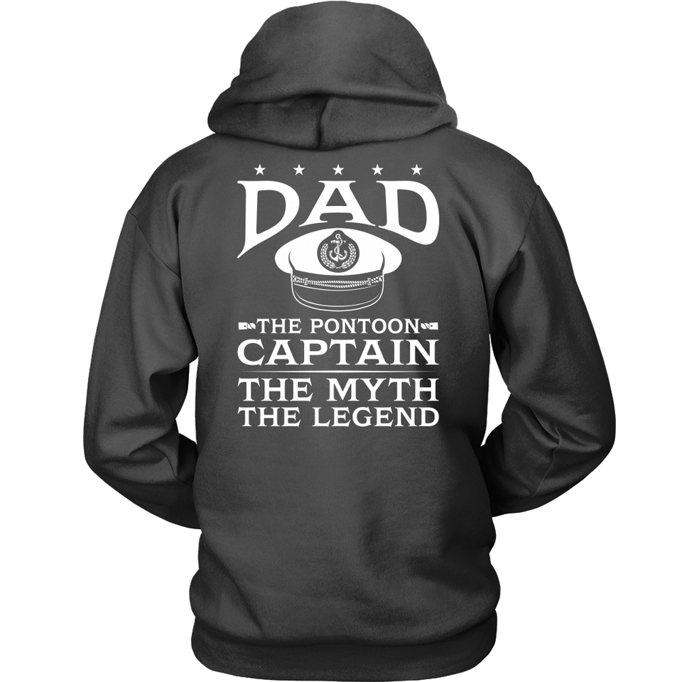 Back Printed Shirt-Dad The Pontoon Captain The Myth The Legend ccnc006 ccnc012 pb0044