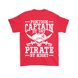 Back Side Printed Shirt -Pontoon Captain By Day Pirate By Night ccnc006 ccnc012 pb0056