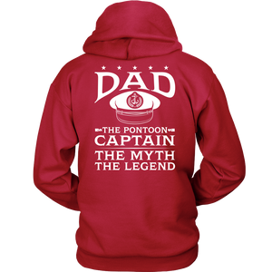 Back Printed Shirt-Dad The Pontoon Captain The Myth The Legend ccnc006 ccnc012 pb0044