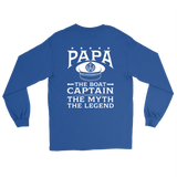 Back Printed Shirt-Papa The Boat Captain The Myth The Legend ccnc006 bt0081