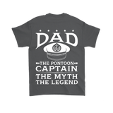 Back Printed Shirt-Dad The Pontoon Captain The Myth The Legend ccnc006 ccnc012 pb0044