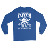 Back Side Printed Shirt -Pontoon Captain By Day Pirate By Night ccnc006 ccnc012 pb0056