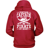 Back Side Printed Shirt -Pontoon Captain By Day Pirate By Night ccnc006 ccnc012 pb0056