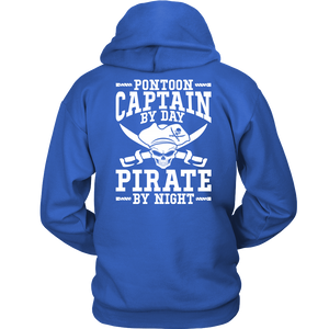 Back Side Printed Shirt -Pontoon Captain By Day Pirate By Night ccnc006 ccnc012 pb0056