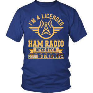 Shirt-I'm A Licensed Ham Radio Operator Proud To Be The 0.2% ccnc001 hr0022