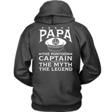 Back Printed Shirt-Papa The Pontoon Captain The Myth The Legend ccnc006 ccnc012 pb0046