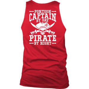 Back Side Printed Shirt -Pontoon Captain By Day Pirate By Night ccnc006 ccnc012 pb0056