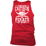 Back Side Printed Shirt -Pontoon Captain By Day Pirate By Night ccnc006 ccnc012 pb0056