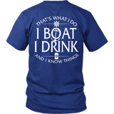 Back Shirt-That's What I Do I Boat I Drink And I Know Things ccnc006 bt0034