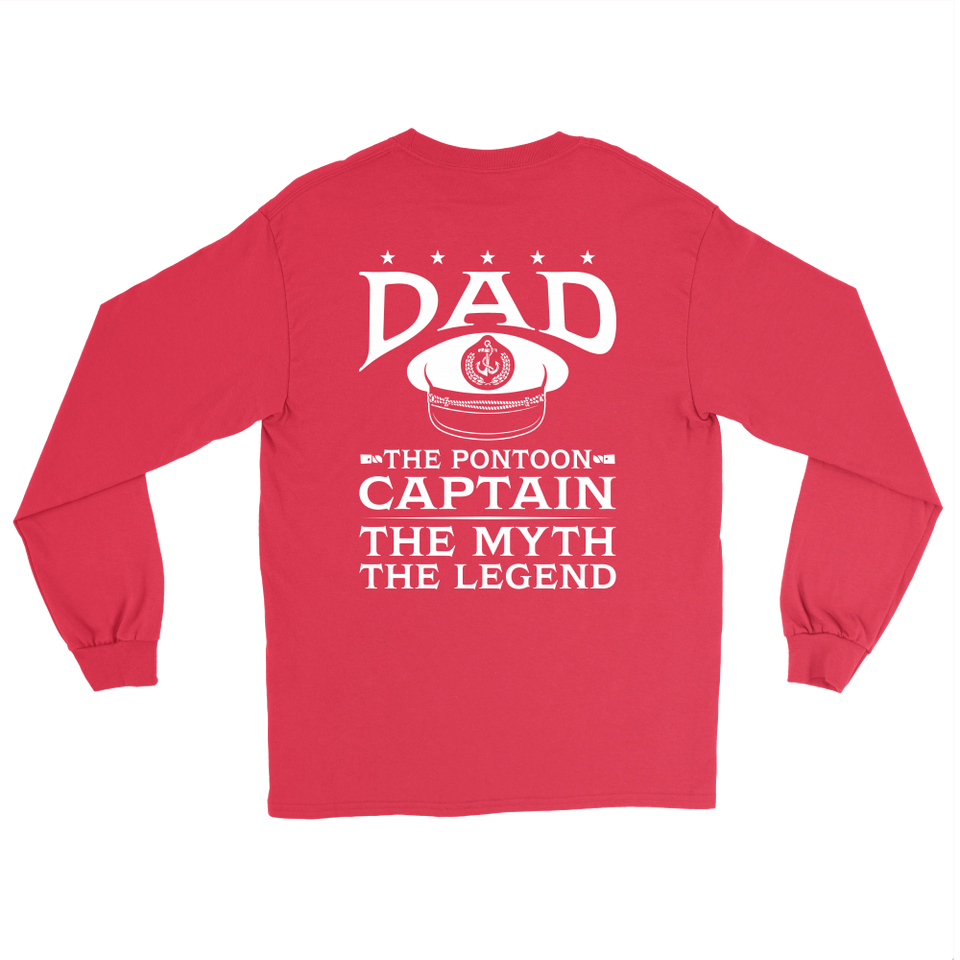 Back Printed Shirt-Dad The Pontoon Captain The Myth The Legend ccnc006 ccnc012 pb0044