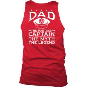 Back Printed Shirt-Dad The Pontoon Captain The Myth The Legend ccnc006 ccnc012 pb0044