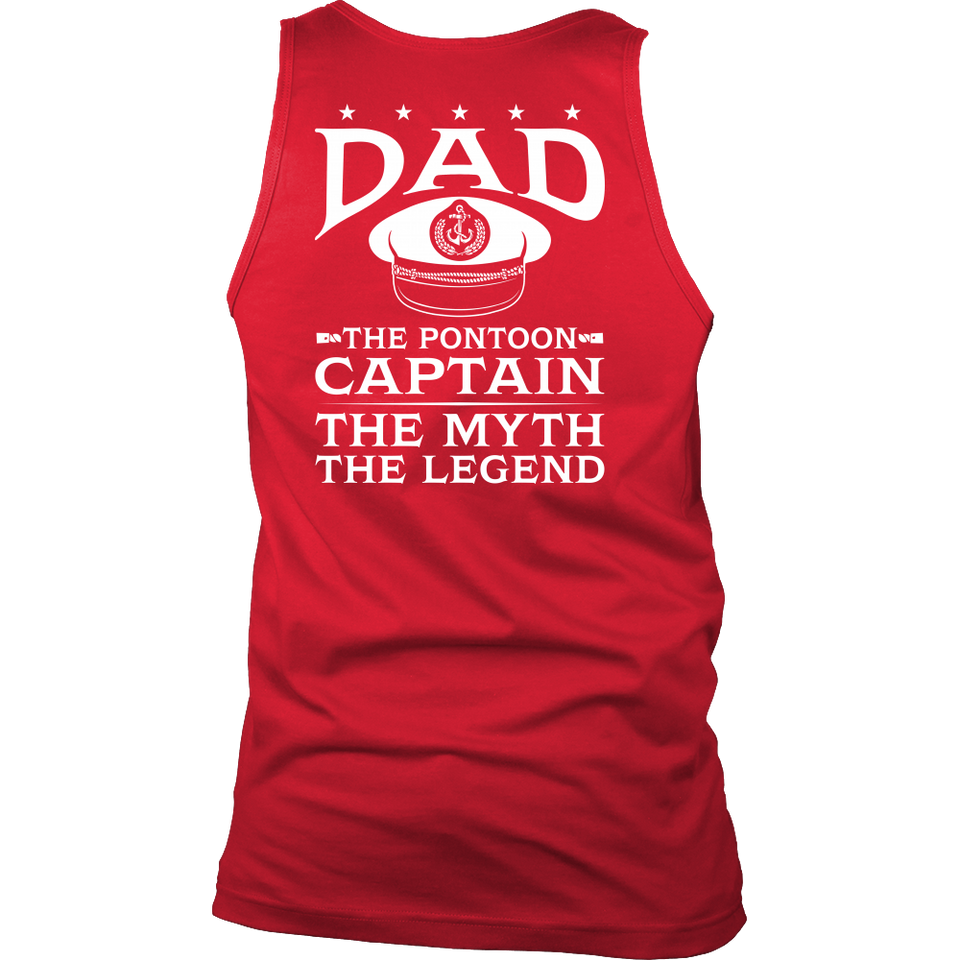 Back Printed Shirt-Dad The Pontoon Captain The Myth The Legend ccnc006 ccnc012 pb0044