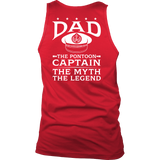 Back Printed Shirt-Dad The Pontoon Captain The Myth The Legend ccnc006 ccnc012 pb0044