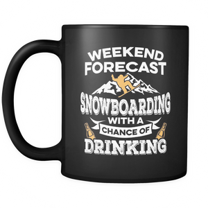 Black Mug-Weekend Forecast Snowboarding With a Chance of Drinking ccnc004 sw0006