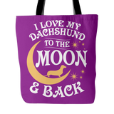 Tote Bag-I Love My Dachshund To The Moon & Back ccnc003 dg0062